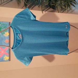 ❤️5for$12 Under Armour teal blue top girls YLG
